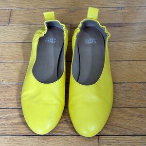Eileen Fisher Naomi Nappa Leather Ballet Flats. Size 8.5.